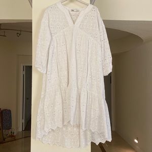 Zara midi high low dress